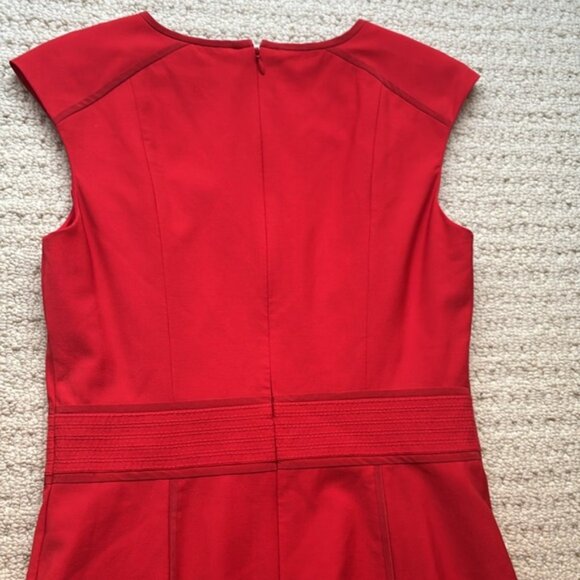 Tory Burch Women's Red Wool Sleeveless Sheath Dress Size 6 - Picture 6 of 14